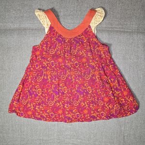 Matilda Jane Enchanted Garden Beach Bonfire Swing Tank Girls 4 Bright Floral